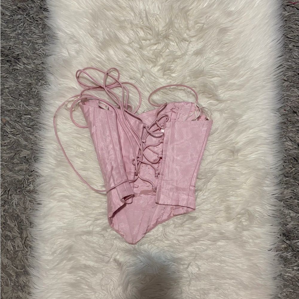 Vintage Pink Corset Top - Picture 2 of 2